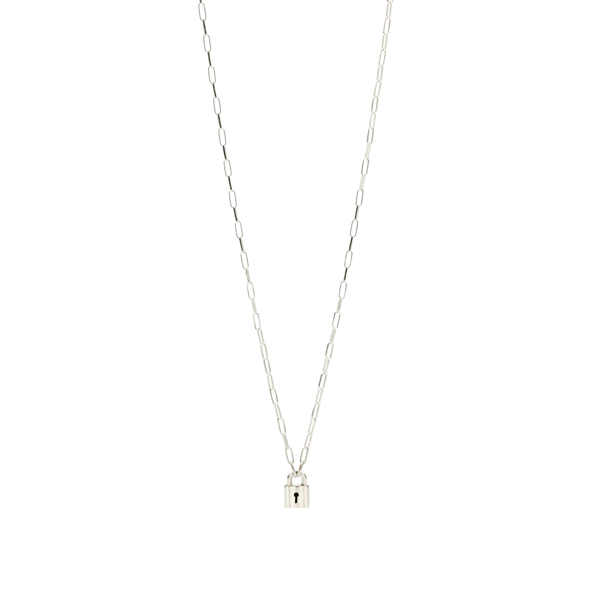 STERLING SILVER LOCK NECKLACE