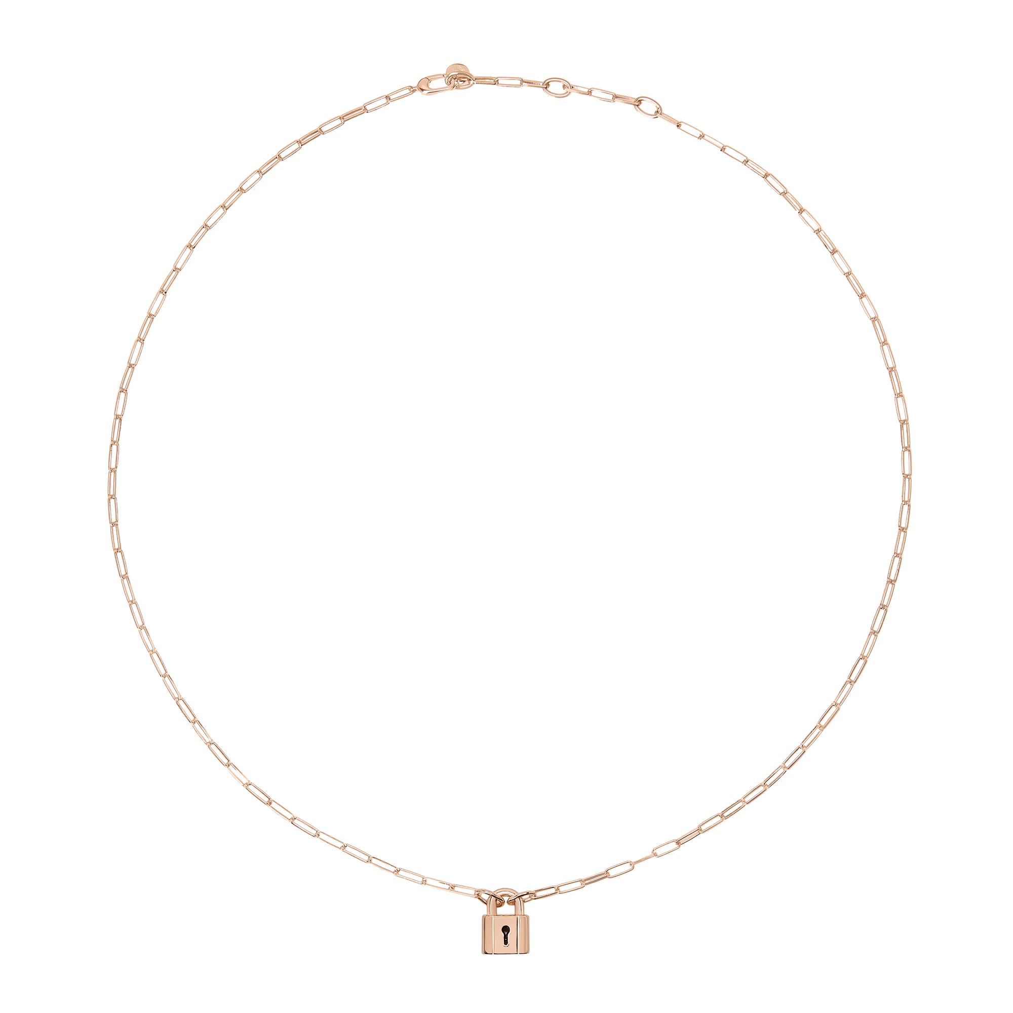 Collier Cadenas en argent plaqué or rose 18K - Argent