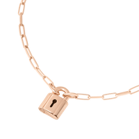 Collier Cadenas en argent plaqué or rose 18K - Argent