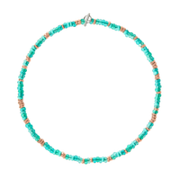 Collier Rondelle en argent plaqué or 18K et perles - Argent