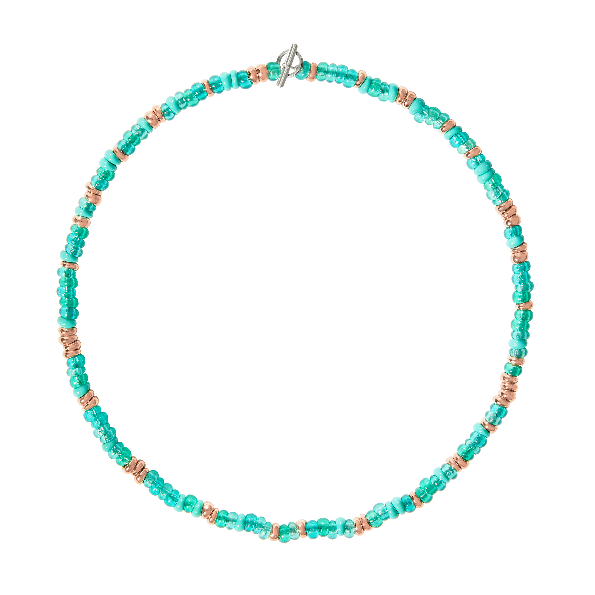 Collier Rondelle en argent plaqué or 18K et perles - Argent