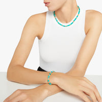 Collier Rondelle en argent plaqué or 18K et perles - Argent