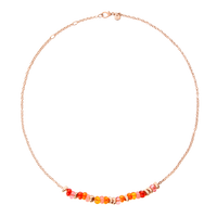 Collier Rondelle en argent plaqué or 18K et perles - Argent