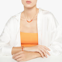 Collier Rondelle en argent plaqué or 18K et perles - Argent