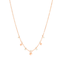 Collier Universe en or rose 9K et cristal - Or Rose