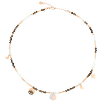 Collier Moon & Sun en or et diamants - Or rose