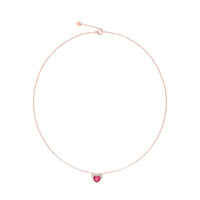 Collier Cuore en or rose et Rubis - Or Rose & Rubis