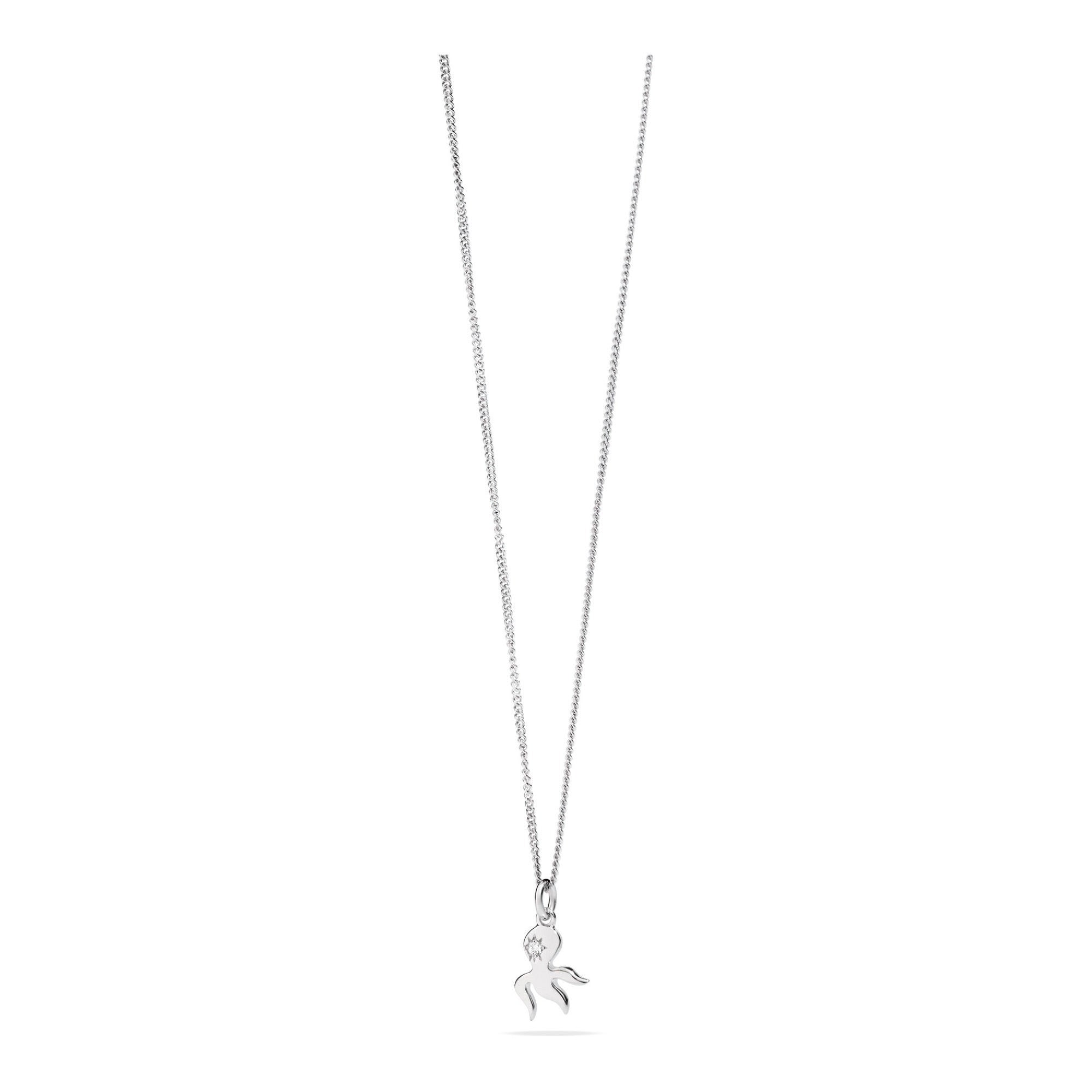 Collier Dodo Nature en or blanc 18K et diamant - Or Blanc
