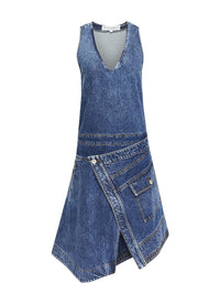 Robe Sans Manches À Enveloppe - Mid Blue