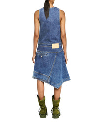 Robe Sans Manches À Enveloppe - Mid Blue