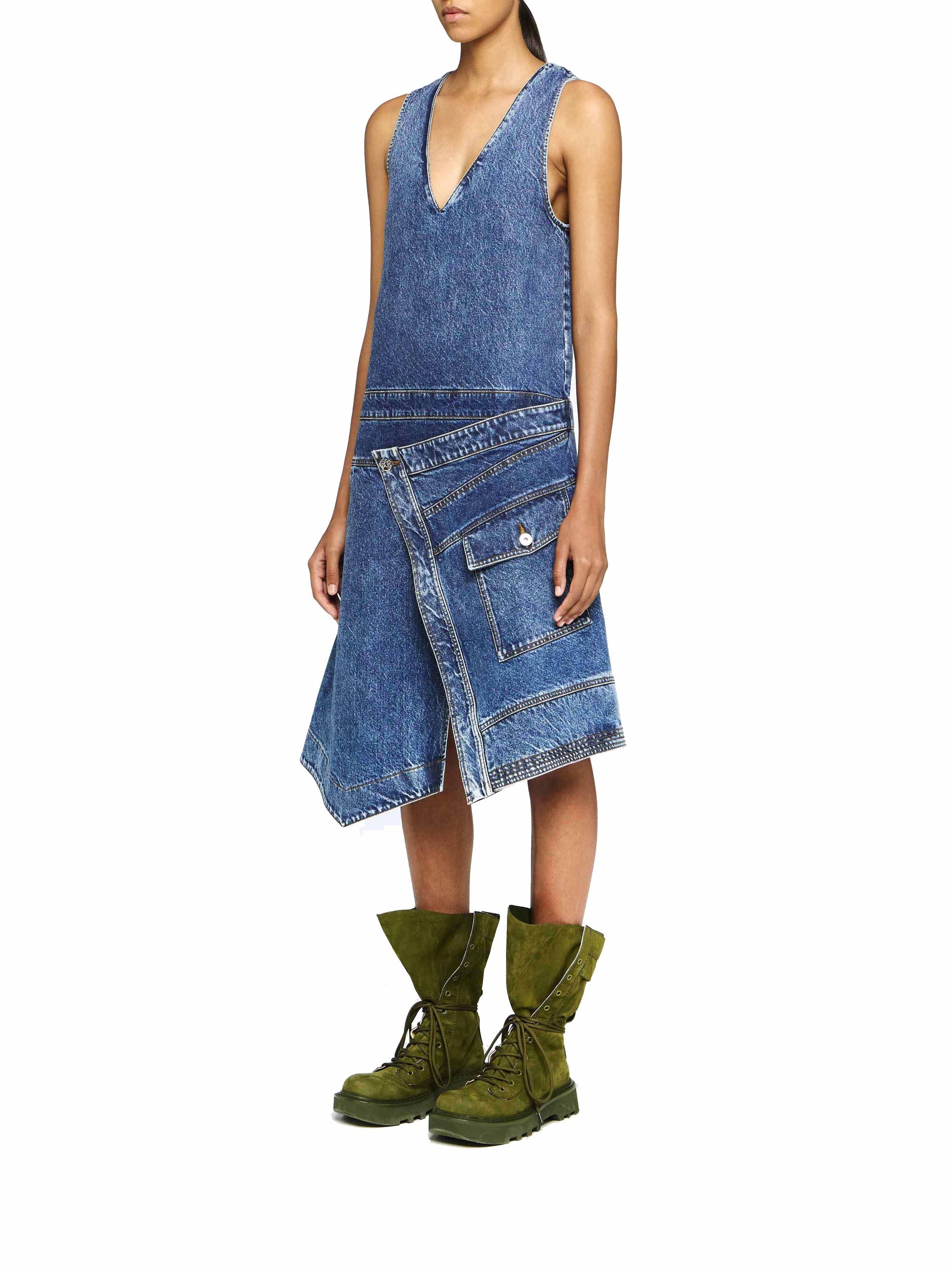 Robe Sans Manches À Enveloppe - Mid Blue