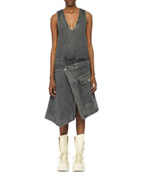 Robe Sans Manches À Enveloppe - Grey