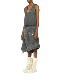 Robe Sans Manches À Enveloppe - Grey