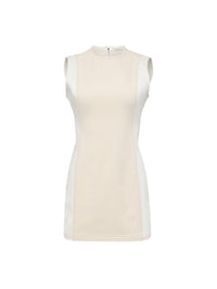 Robe courte fuselée - Off White & White