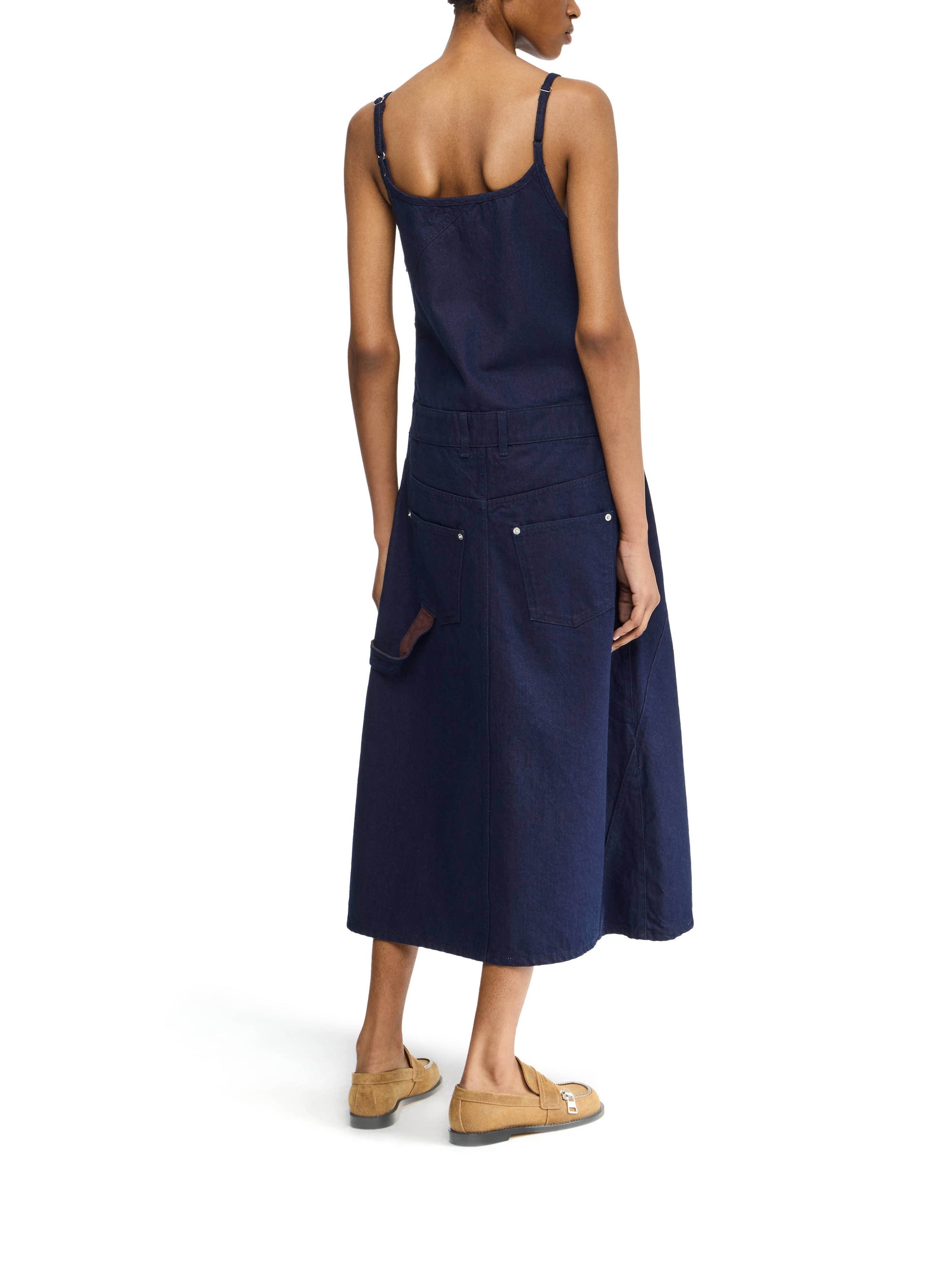 Robe De Travail À Torsades - Blue/Red