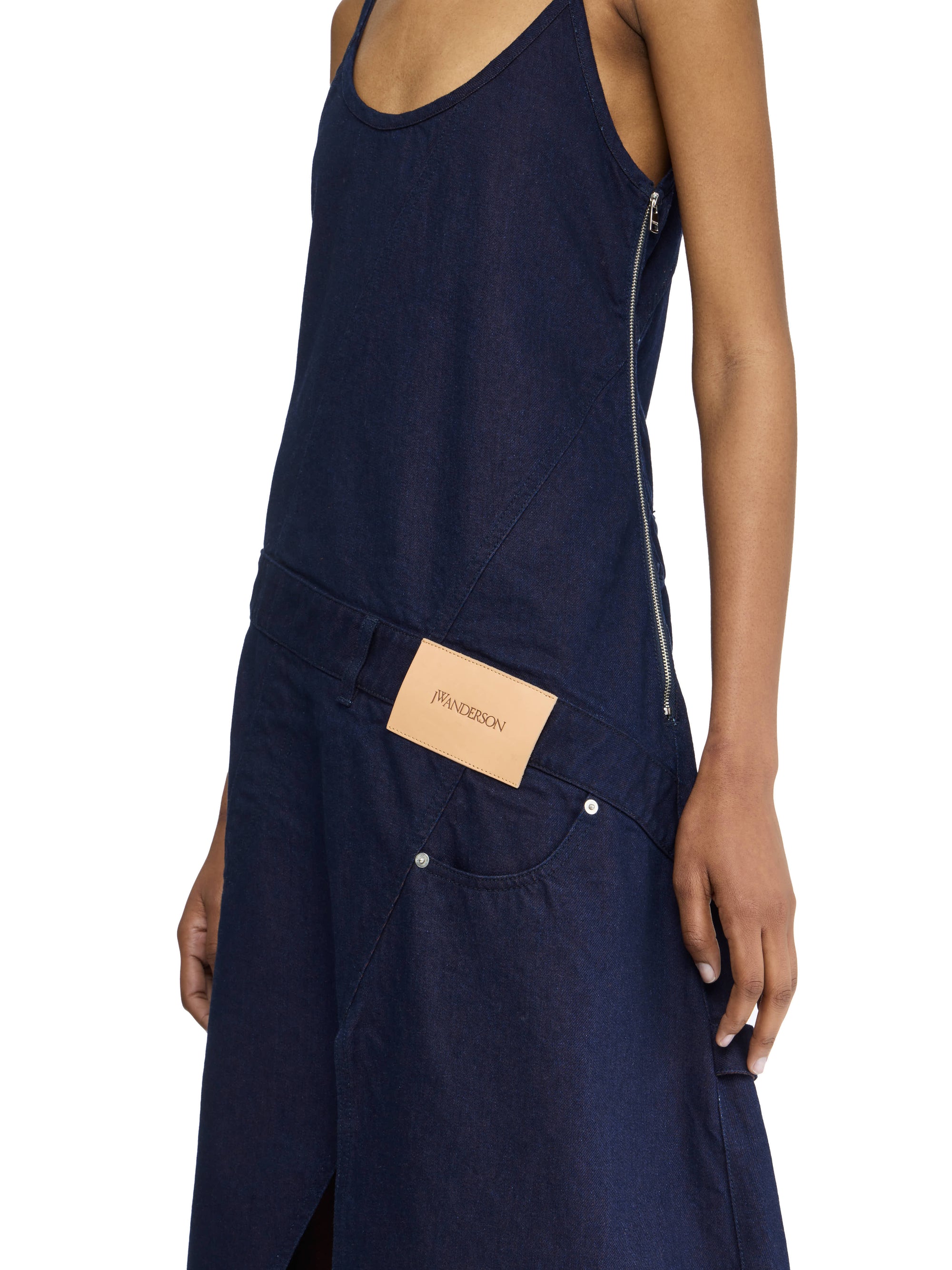 Robe De Travail À Torsades - Blue/Red