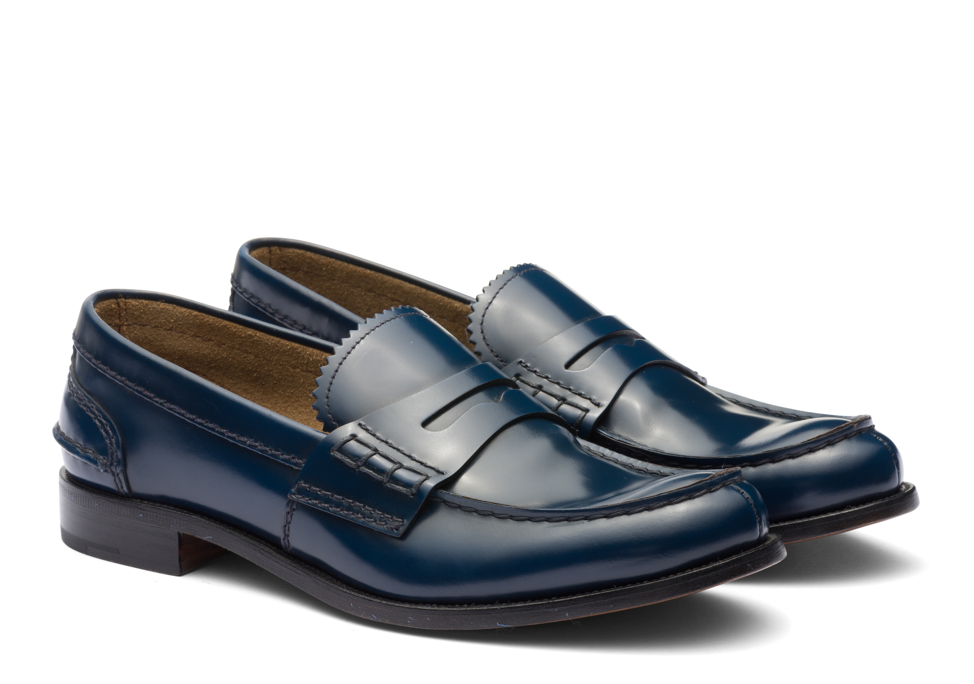 Pembrey Loafers - Navy Blue Smoked Bookbinder