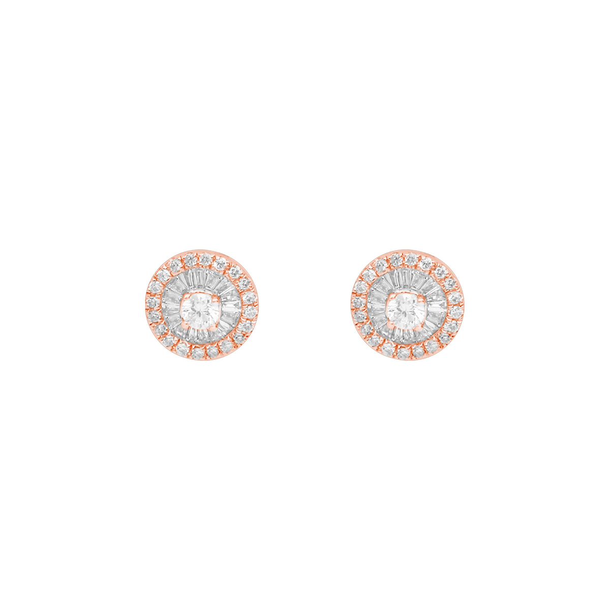 BOUCLES D OREILLES UNION OR ROSE