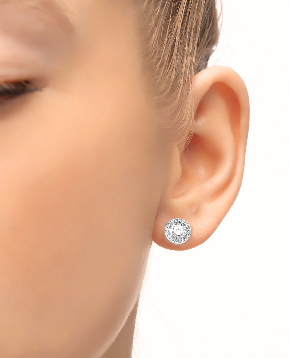BOUCLES D OREILLES UNION OR BLANC