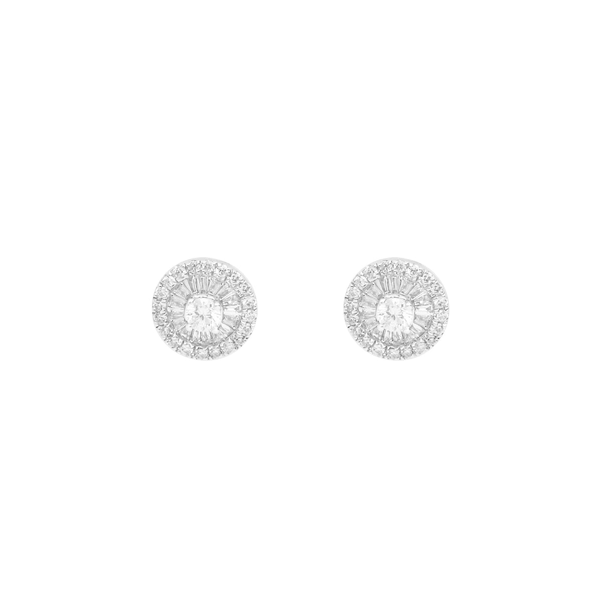 BOUCLES D OREILLES UNION OR BLANC