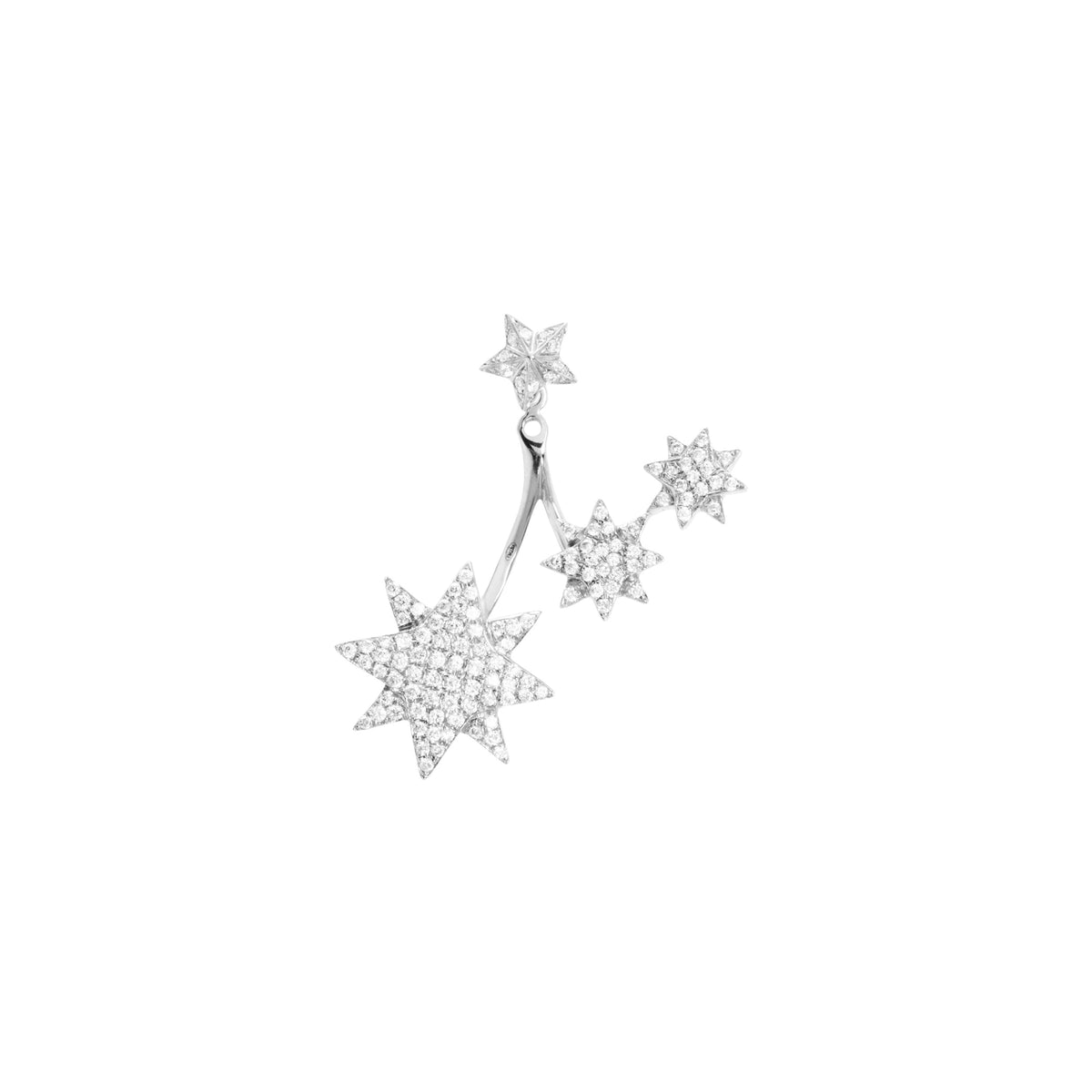 BOUCLES D OREILLES SOLEIL OR BLANC