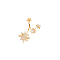 BOUCLES D OREILLES SOLEIL OR JAUNE