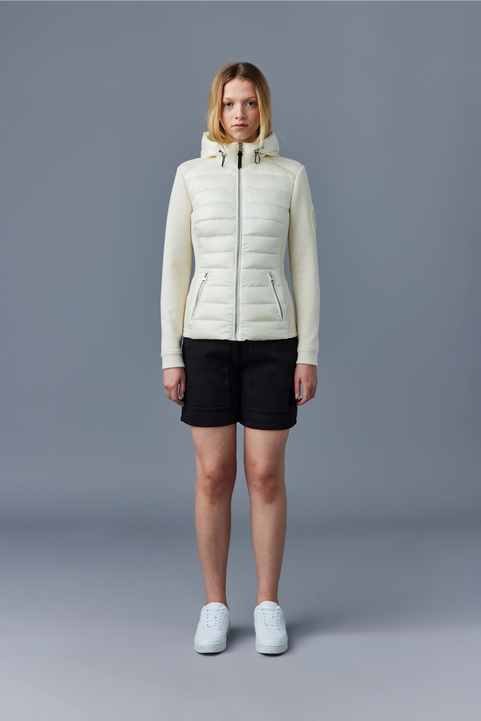 Della quilted hooded jacket - Cream