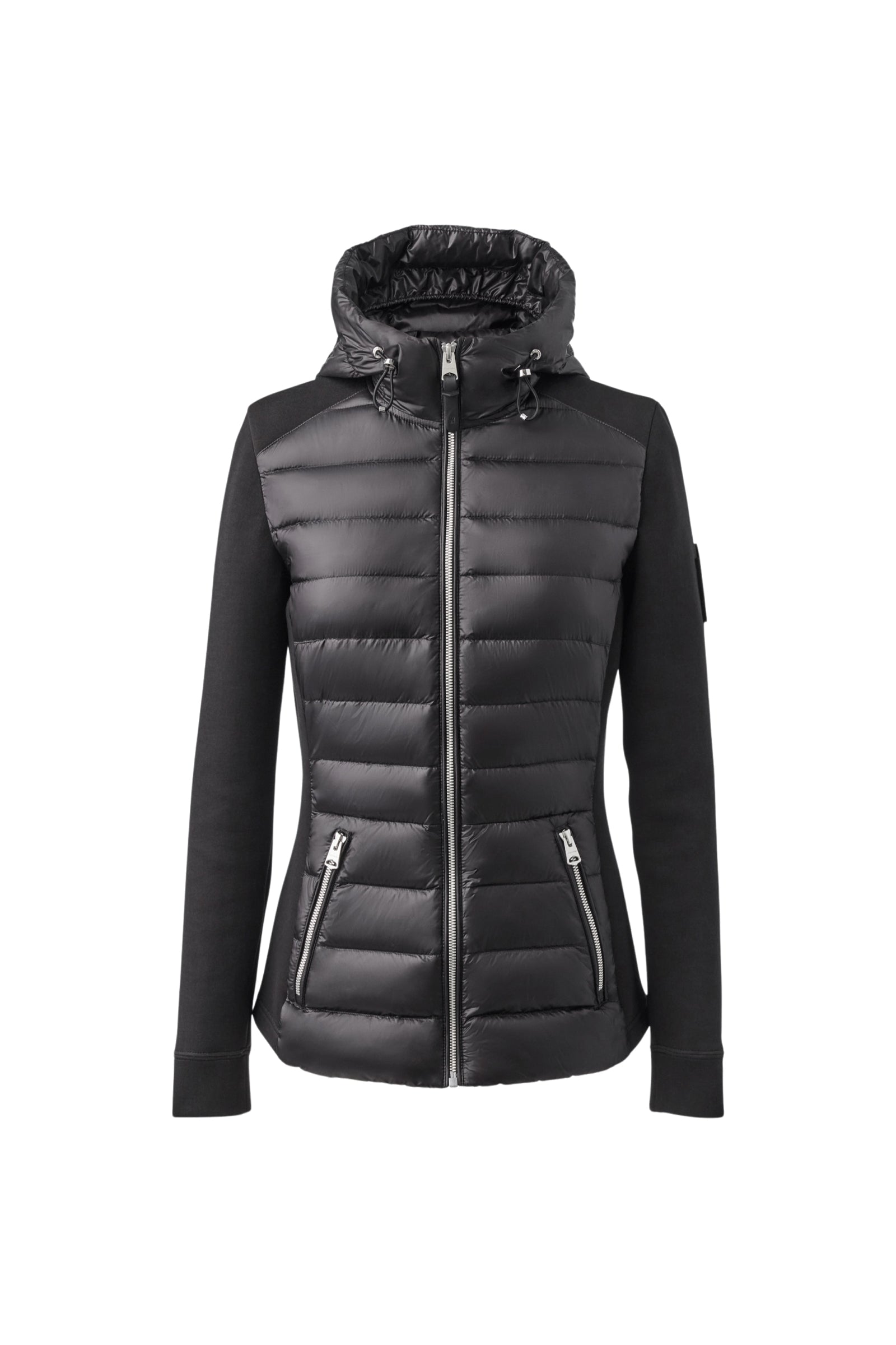 Veste Della à capuche matelassée - Black