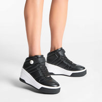Del 80 platform trainers in leather - Black Mix