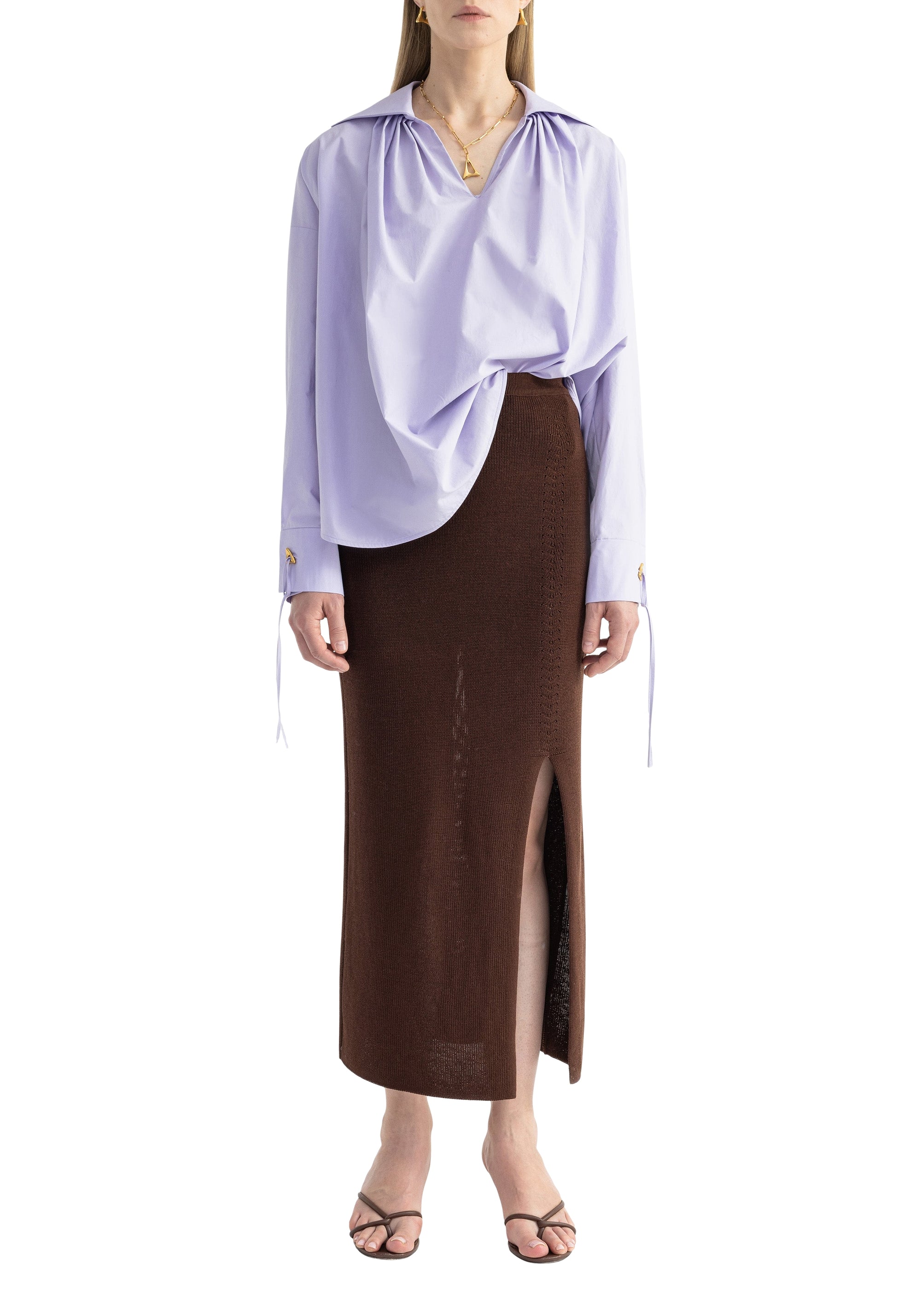 Delos maxi skirt - Chocolate