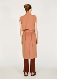 Trench-coat Delray sans manches - Mauve