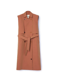 Trench-coat Delray sans manches - Mauve