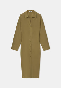 Robe chemise Demeter cintrée - Olive