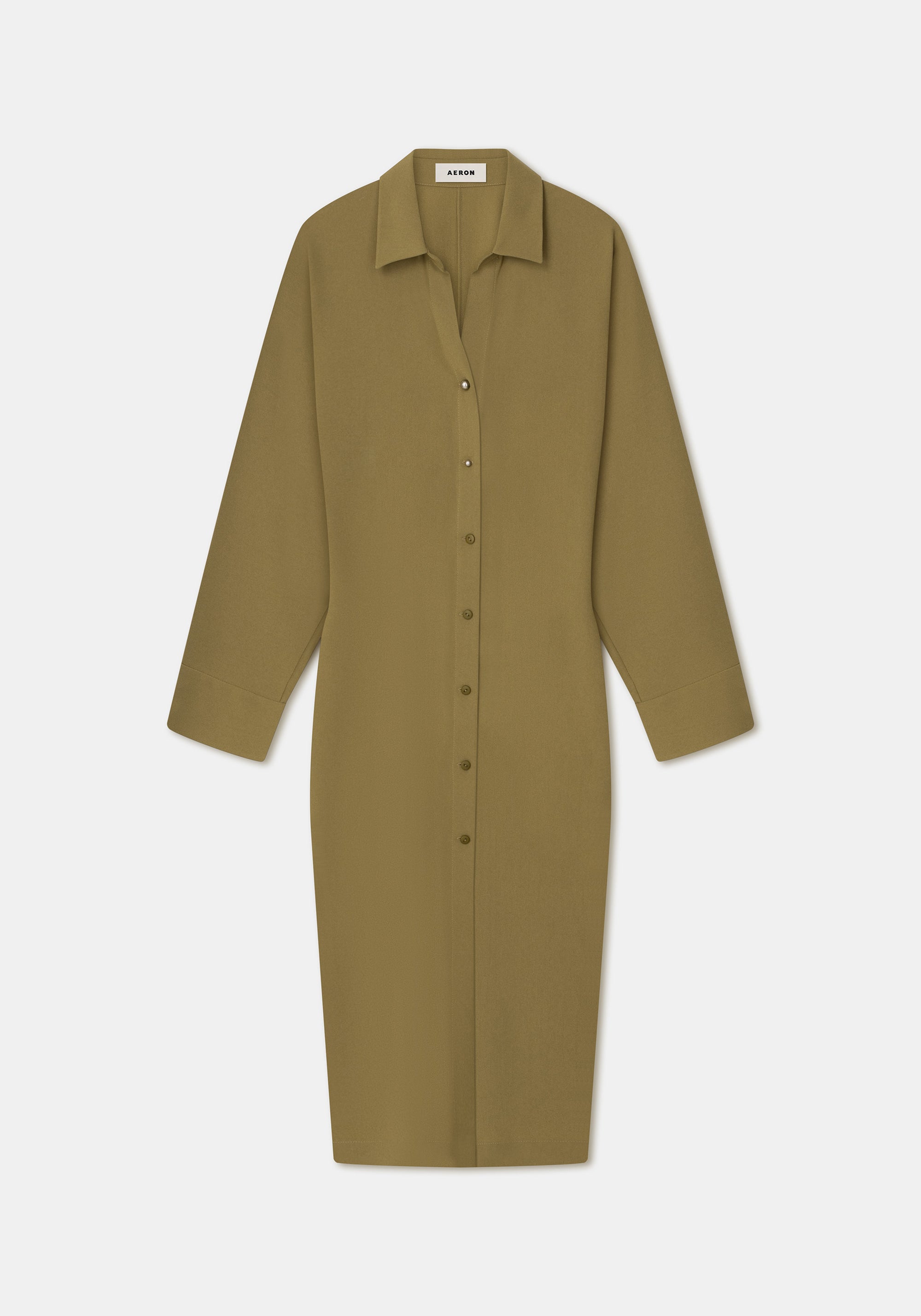 Robe chemise Demeter cintrée - Olive
