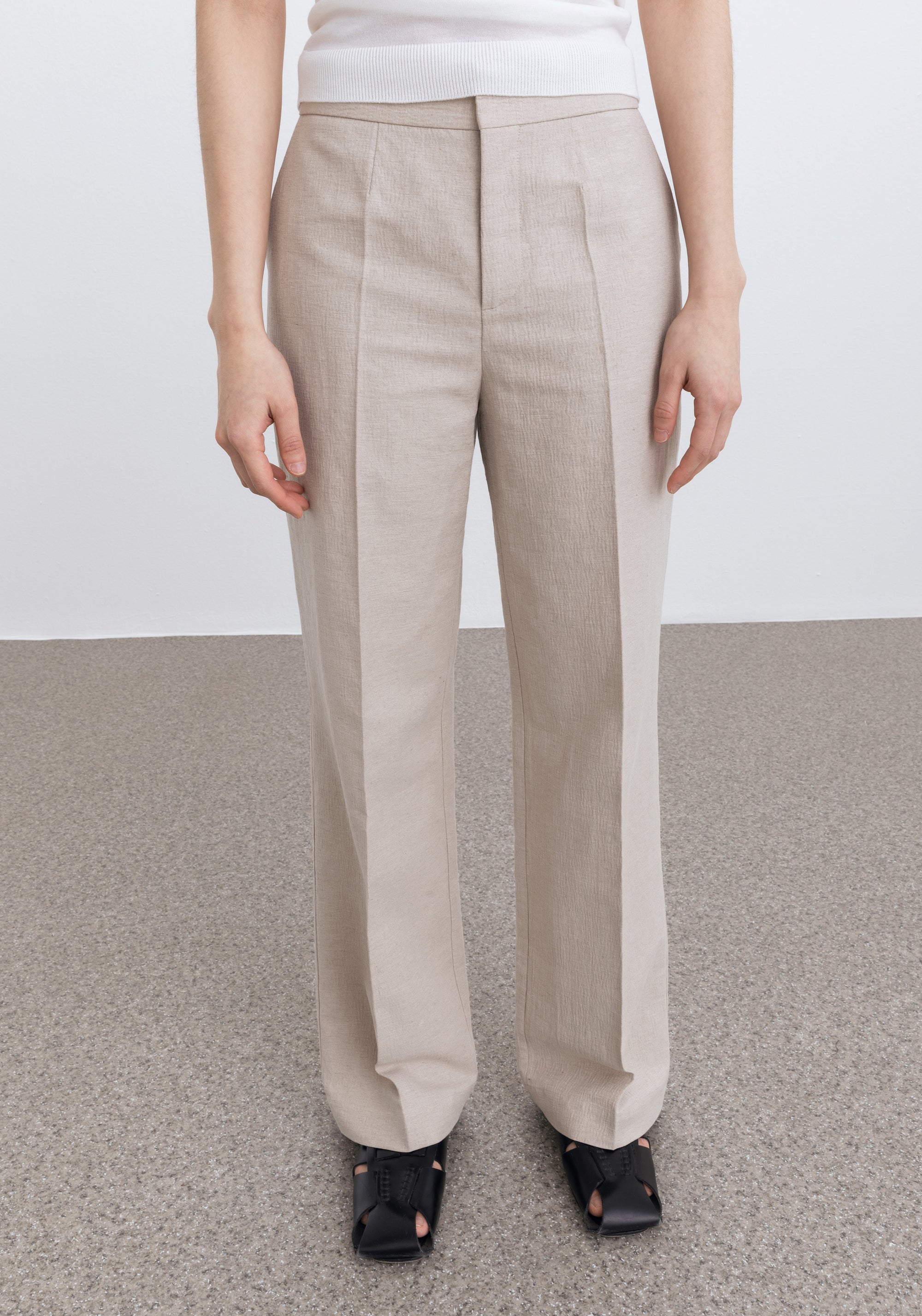 Pantalon Dene ajusté en lin - Limestone