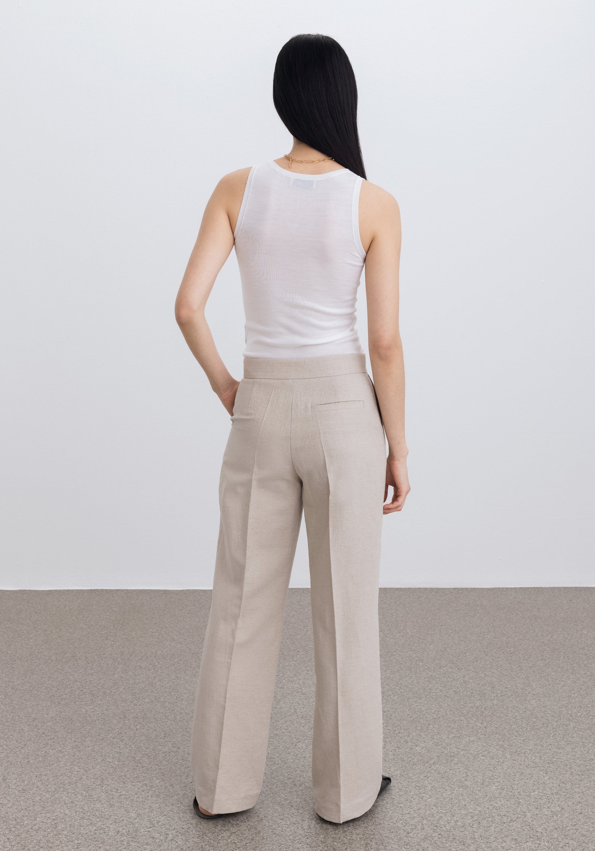 Pantalon Dene ajusté en lin - Limestone