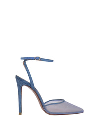 Escarpins Denver 105 en denim - Blue