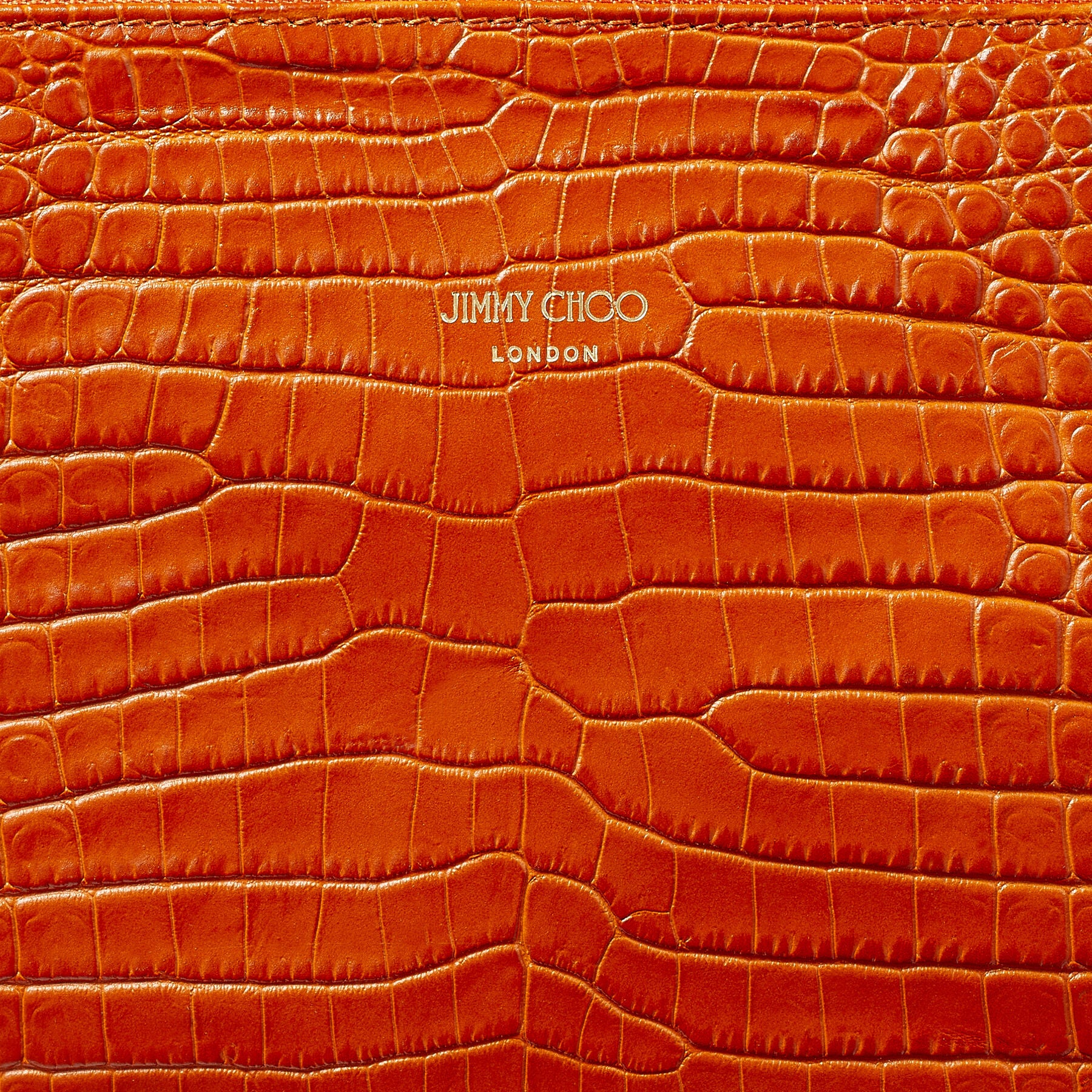 Pochette Derek-N en cuir embossé - Burned Orange