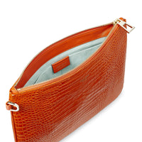 Pochette Derek-N en cuir embossé - Burned Orange