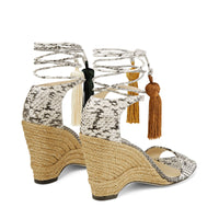 Sandales compensées Deva 85 en cuir - Roccia & Sun Mix