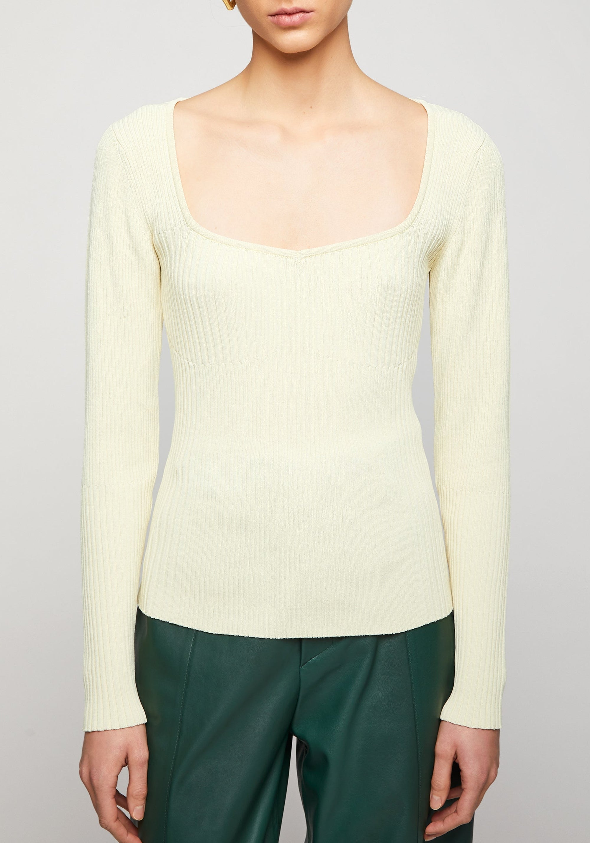 Pull Deven côtelé - Cream