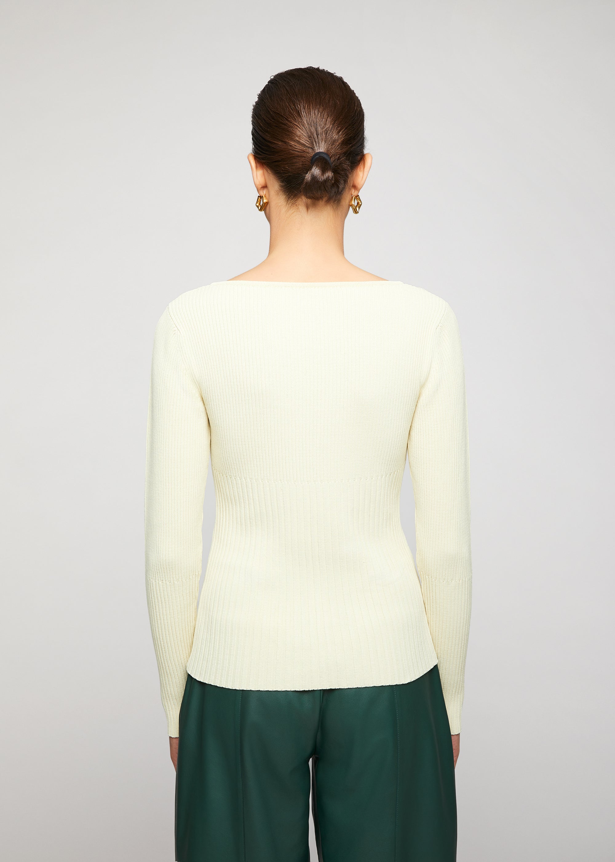Pull Deven côtelé - Cream