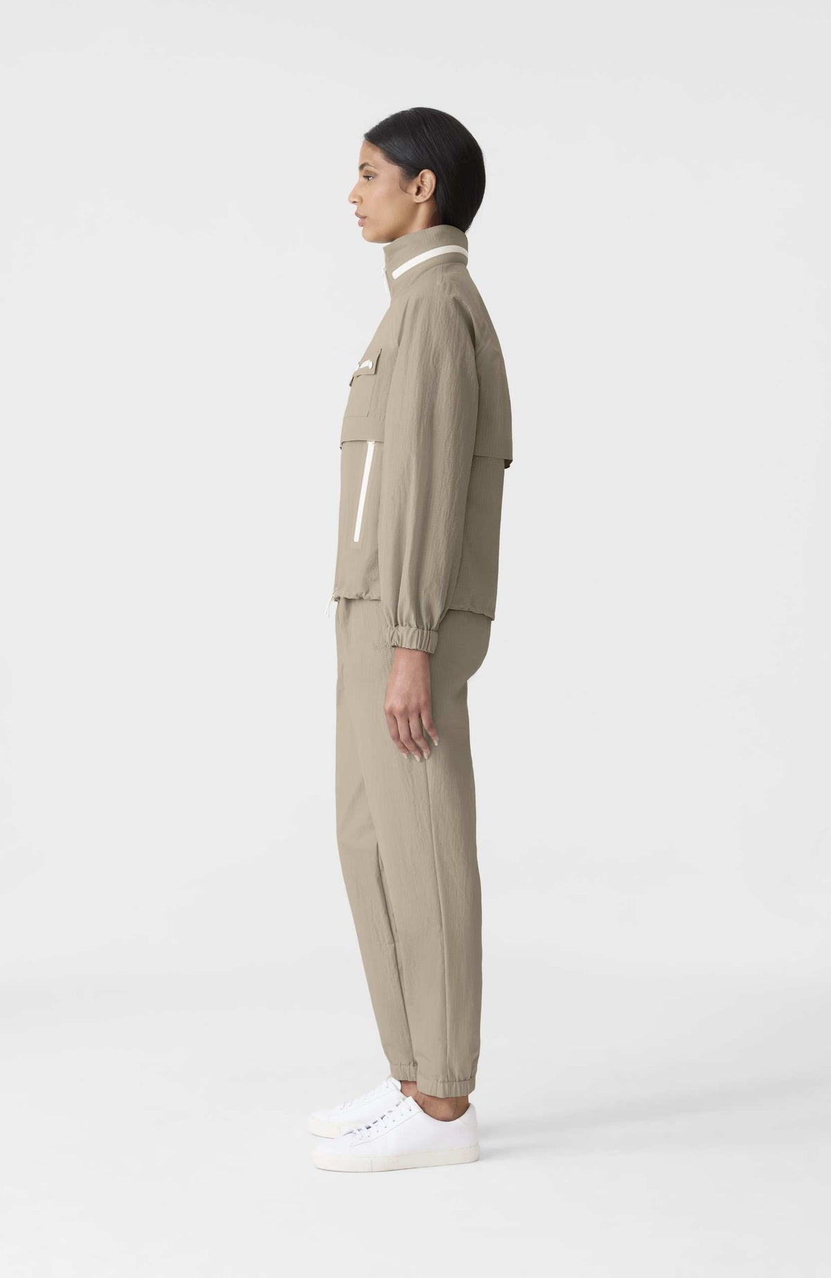 Taupe Ladies Rainwear Jacket