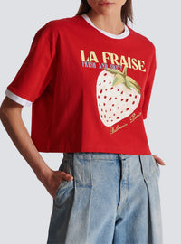 T-shirt court à col rond - Rouge
