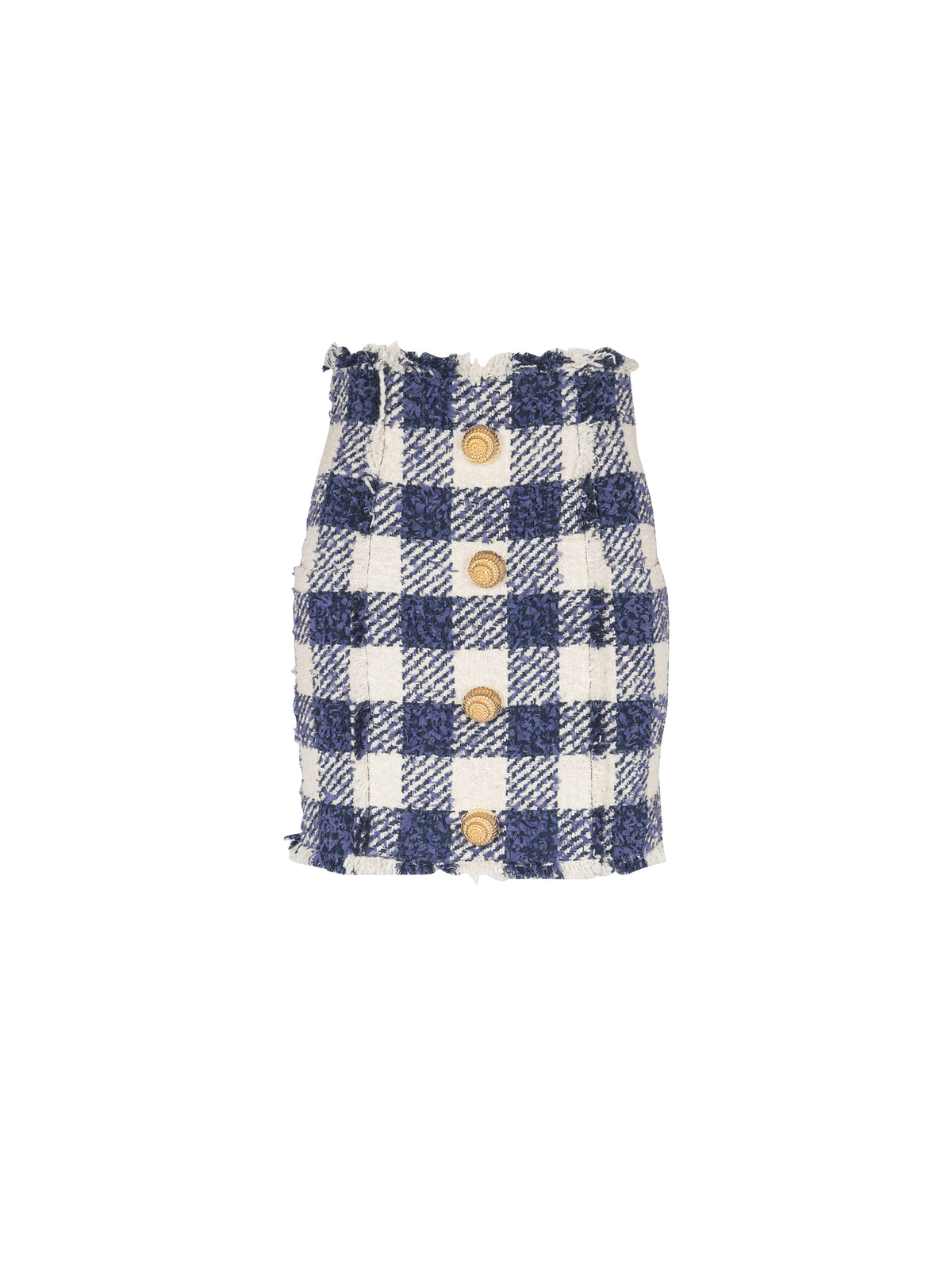 Jupe courte en tweed - Marine & Blanc
