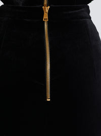 Pantalon ample en velours plissé - Noir