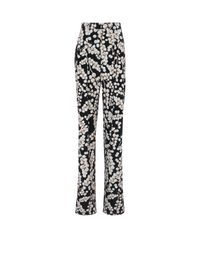 Pantalon large en velours plissé - Noir & Blanc