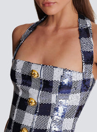 Short sequin dress - Navy & White