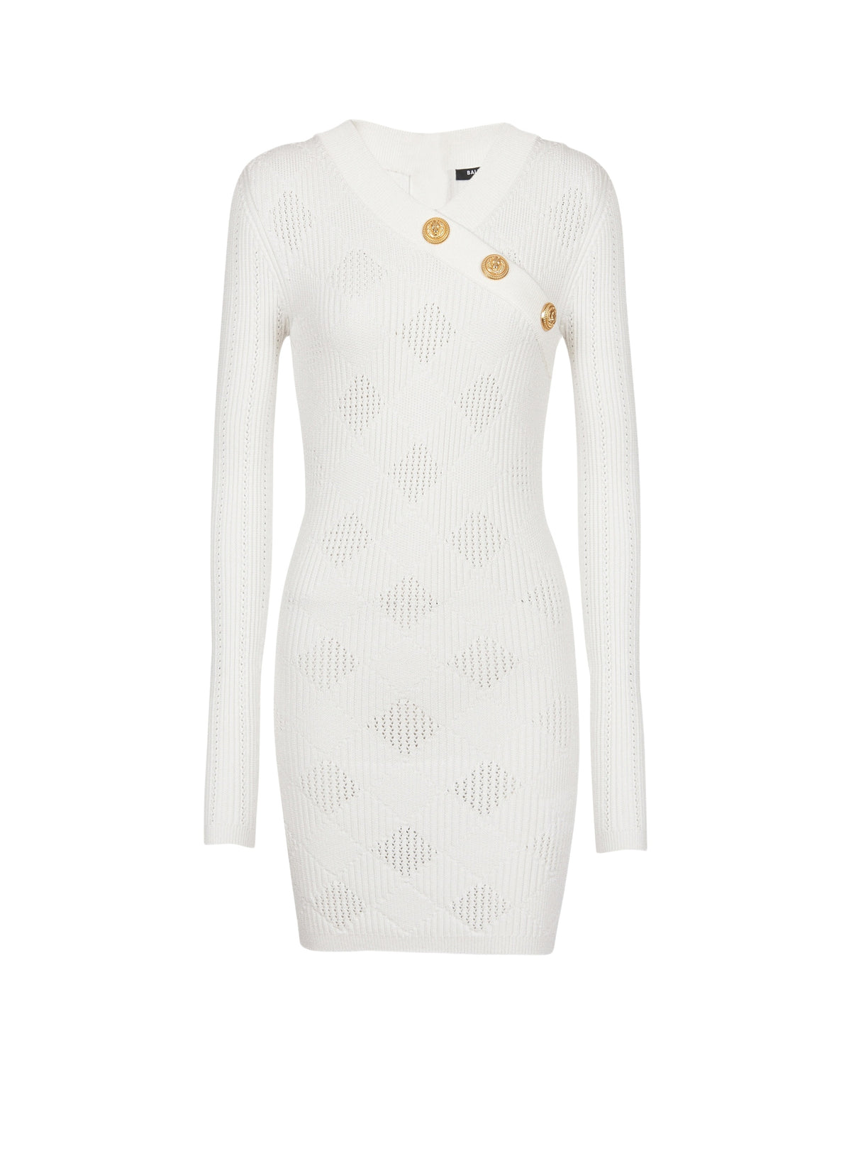 Robe 3 boutons vichy - Blanc