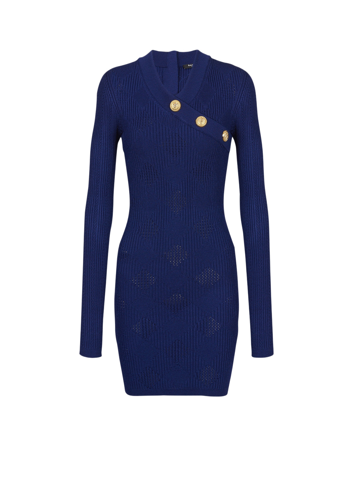 Robe 3 boutons vichy - Bleu Nuit